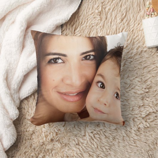 最高のMommy Ever Photo Christmas Tree Pattern Green クッション (ブランケット)