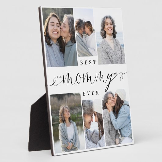 最高のMommy Ever Script 6 Photo Collage Keepsake フォトプラーク (側面)