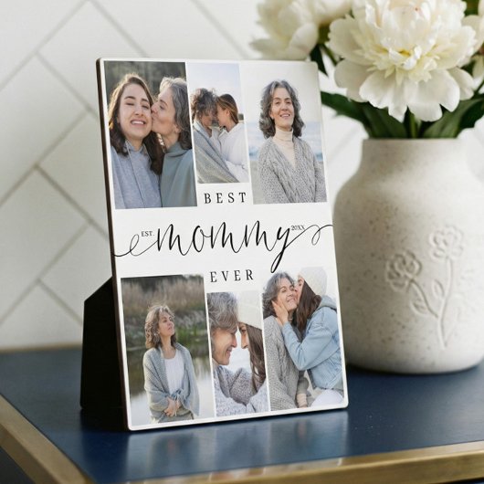 最高のMommy Ever Script 6 Photo Collage Keepsake フォトプラーク