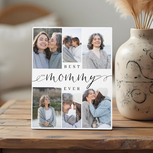 最高のMommy Ever Script 6 Photo Collage Keepsake フォトプラーク