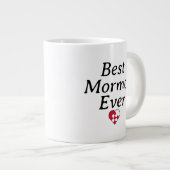 最高のMormor Ever – 写真パーソナライズされたユール（キリスト降誕祭）ハート ジャンボコーヒーマグカップ (正面右)