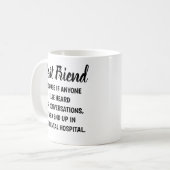 最高のMug、最高の友人のギフト、おもしろい幸せ コーヒーマグカップ (正面左)
