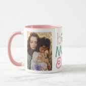 最高のMumカラフルモダンタイポグラフィ写真 マグカップ (左)