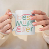 最高のMumカラフルモダンタイポグラフィ写真 マグカップ