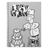 最高のMum Cake Maker飾の巨大ケーキノート ノートブック (正面)