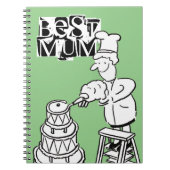 最高のMum Cake Maker飾の巨大ケーキノート ノートブック (正面)