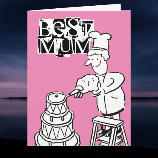 最高のMum Cake Maker飾のGiant Cake Card カード