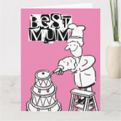 最高のMum Cake Maker飾のGiant Cake Card カード (正面)