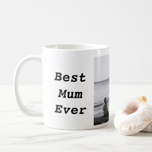 最高のMum Everのカスタム写真 コーヒーマグカップ (ドーナツ)