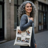 最高のMum Everのスクリプエレガントトハート写真コラージュ トートバッグ