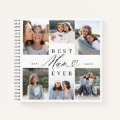 最高のMum Everのスクリプエレガントトハート写真コラージュ ノートブック (正面)