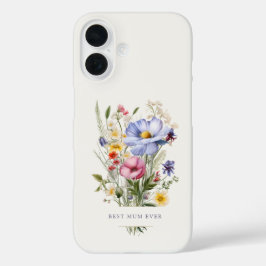 最高のMum Ever English Garden Bouquet Mother's Day iPhone 16ケース