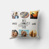最高のMum Ever Photo Collageスクリプエレガントトハート クッション (裏面)
