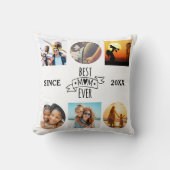 最高のMum Ever Photo Collageスクリプエレガントトハート クッション (正面)