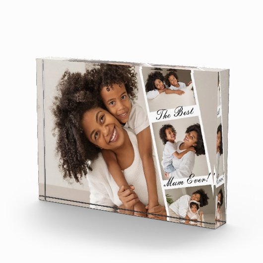 最高のMum Ever Photo Reelコラージュパーソナライズされた フォトブロック (右)