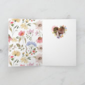 最高のMum Ever Wilflowersハート写真母の日 カード (内部)
