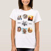 最高のMum Photo Collageスクリプエレガントトハート Tシャツ (正面)
