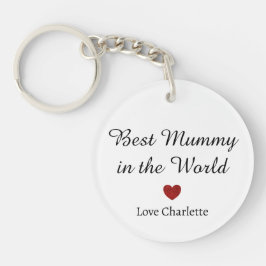 最高のMummy in the World Keyring - Gift for Mum キーホルダー