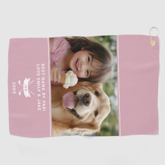 最高のNana By Parおもしろいフォトゴルファーモダン エレガント ゴルフタオル (横)