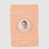 最高のNana By Parゴルファーエレガントピーチ写真ギフト ゴルフタオル (正面)