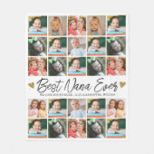 最高のNana Ever 25パーソナライズされた写真コラージュ フリースブランケット (正面)