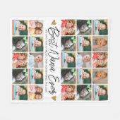 最高のNana Ever 25パーソナライズされた写真コラージュ フリースブランケット (正面(横))