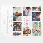 最高のNana Ever Motherおもしろい's Day 8 Photo collage フリースブランケット (正面(横))