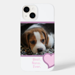 最高のNANA EVER PINKハート文字ペットドッグフォト Case-Mate iPhone 14ケース