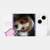 最高のNANA EVER PINKハート文字ペットドッグフォト Case-Mate iPhoneケース (裏面 (横))