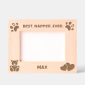 最高のNapper Everおもしろい Cuteパーソナライズされた Pet Dog レーザー彫刻フレーム (正面)