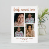 最高のNonna Ever書道スクリプト4 Photo Collage 箔シーズンカード (立ち正面)