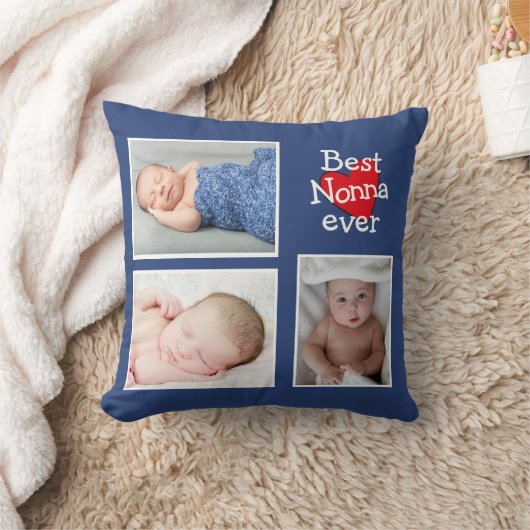 最高のNonna Ever Photo Collage クッション (ブランケット)