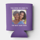 最高のOlums Ever パーソナライズされた Photo Purple 缶クーラー (裏面)