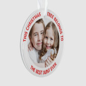 最高のOlums Ever Christmas Tree写真 オーナメント (正面)