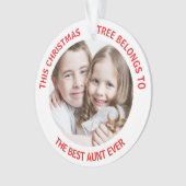 最高のOlums Ever Christmas Tree写真 オーナメント (正面)