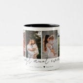 最高のOlums Ever Scriptモダン 4枚の写真コラージギフト ツートーンマグカップ (中央)