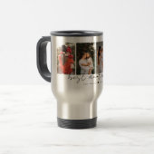 最高のOlums Ever Scriptモダン 4枚の写真コラージギフト トラベルマグ (正面左)