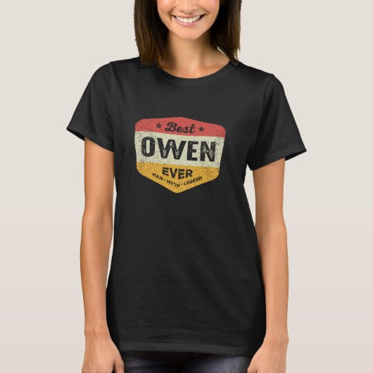 最高のOwen名おもしろいOwen Tシャツ (正面)