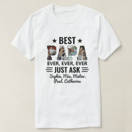 最高のPapaは今まで孫の写真コラージュ Tシャツ