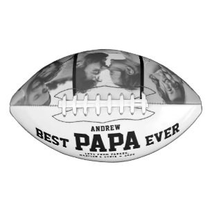 最高のPAPA EVER モダン BLACK カッコいい AND WHITE アメリカンフットボール