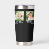 最高のPAPA EVER 3枚の写真パーソナライズされた 保温保冷タンブラー (左面)
