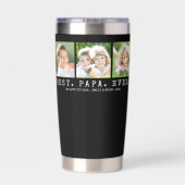 最高のPAPA EVER 3枚の写真パーソナライズされた 保温保冷タンブラー (背面)