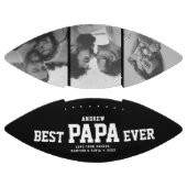最高のPAPA EVER BLACK AND カッコいい WHITE モダントレンディー アメリカンフットボール (パネル)