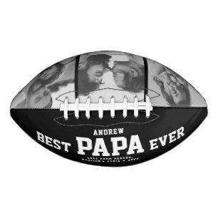 最高のPAPA EVER BLACK AND カッコいい WHITE モダントレンディー アメリカンフットボール