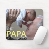 最高のPapa Ever Scriptモダン Photo Grandpaとベビー  マウスパッド (マウス)