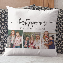 最高のPapa Grandpa孫フォトコラージュ クッション