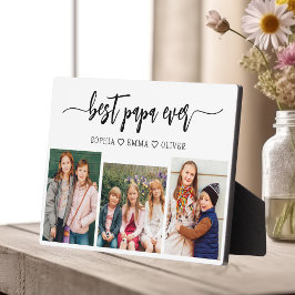 最高のPapa Grandpa孫フォトコラージュ フォトプラーク