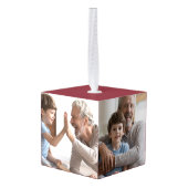 最高のPapaw Ever写真 キューブオーナメント (裏面アングル)