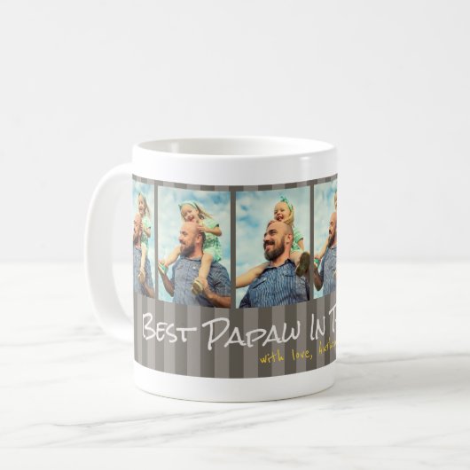 最高のPapaw In The Worldカスタム Photos Coffee Mug コーヒーマグカップ (正面左)