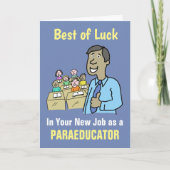 最高のParaeducator Carの新しい仕事を希望 カード (正面)